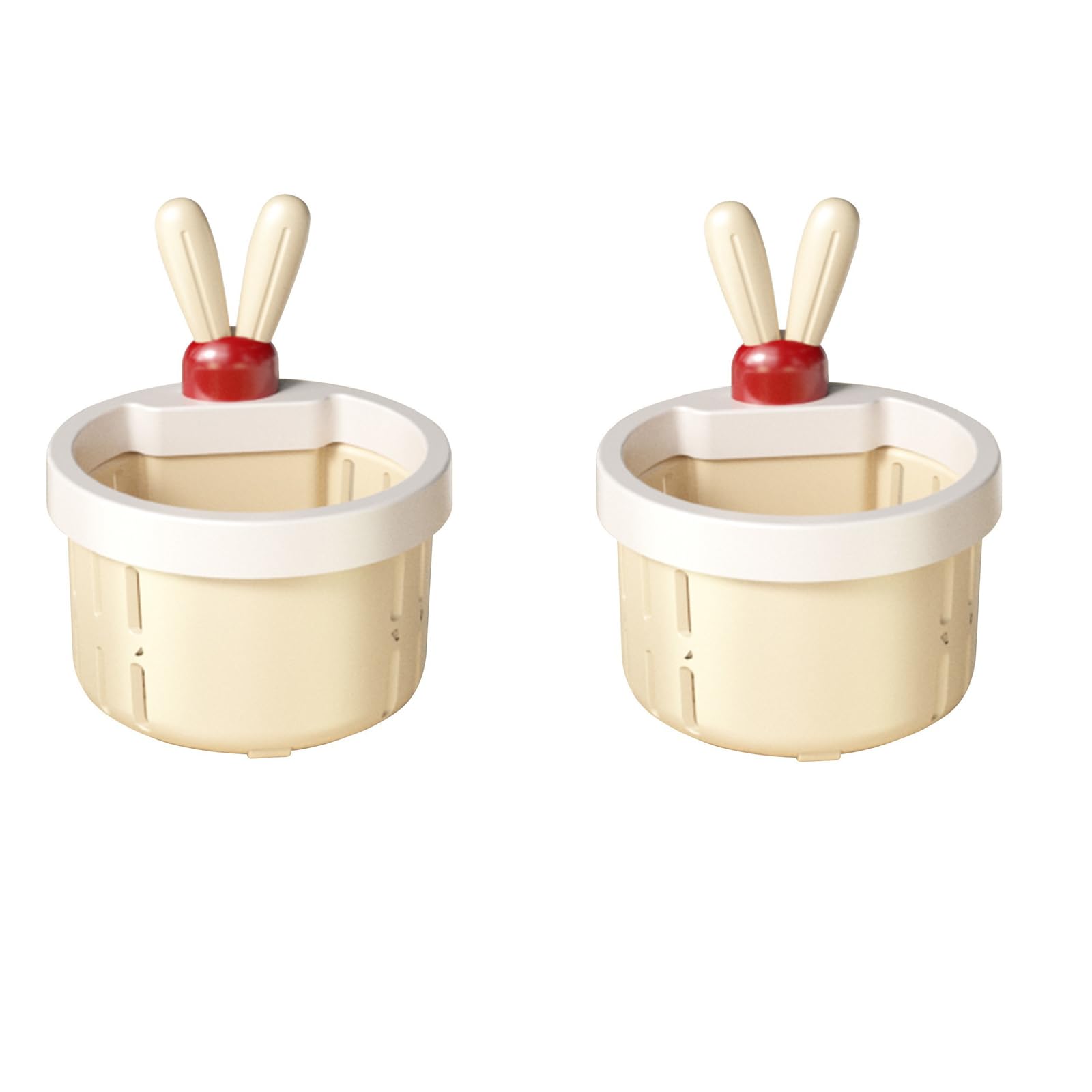 Jazuaiao Rabbits Ears Shaped Kitchen Waste Strainer Press Release Draining Basket Food Waste Catcher Sink Filter Enduring Sink Filter