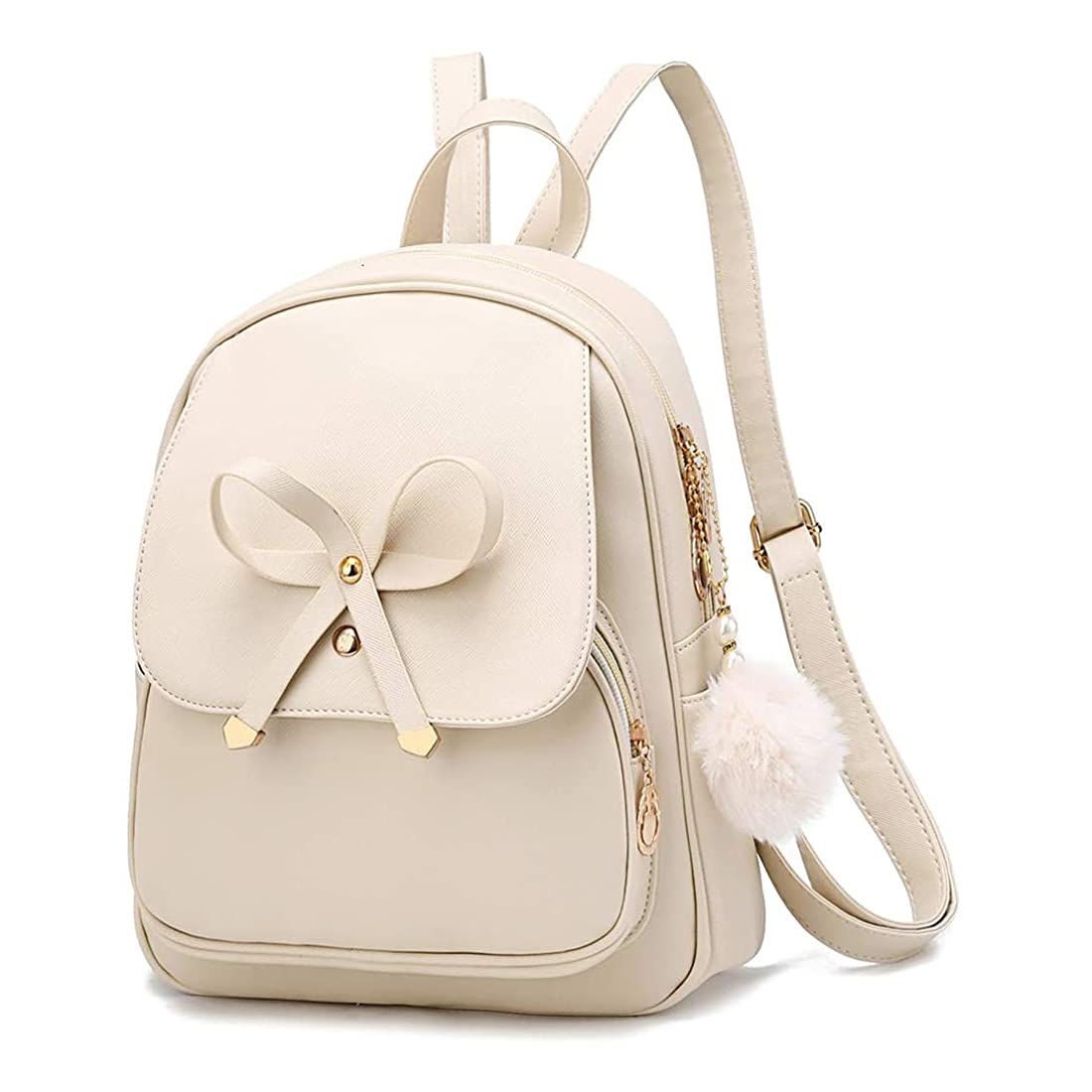 floki Fashion Girls 3-PCS Fashion Cute Mini Leather Backpack Sling & Pouch Set for Women/Gift for Girl (Off White) (B09M9M9TPV) Amazon Price History, Amazon Price Tracker