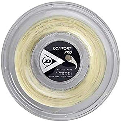 Dunlop Unisex-Adult 624816 Tennis String Comfort Pro 200m Rolle 128mm 1Stück, Natural, One Size