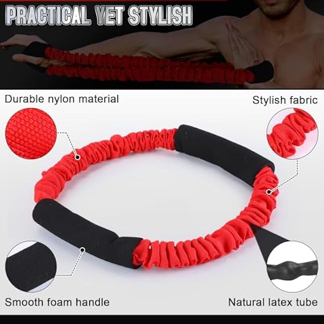 3 Pcs Archery Bow Strength Trainer 30 40 50 Lbs Arm Strength Exercise Band Rubber Stretch Bands Archery Accessories for Bow Practice Shooting Accessories