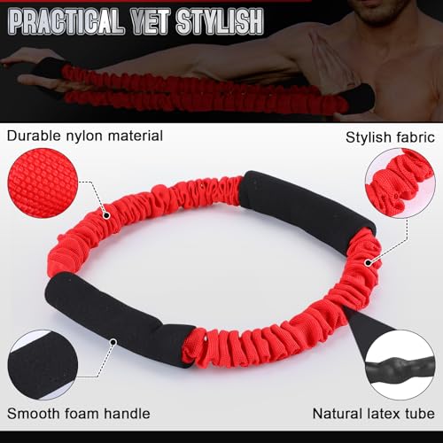Image of RoundFunny 3 Pcs Archery Bow Strength Trainer 30 40 50 Lbs Arm Strength Exercise Band Rubber Stretch Bands Archery Accessories for Bow Practice Shooting Accessories