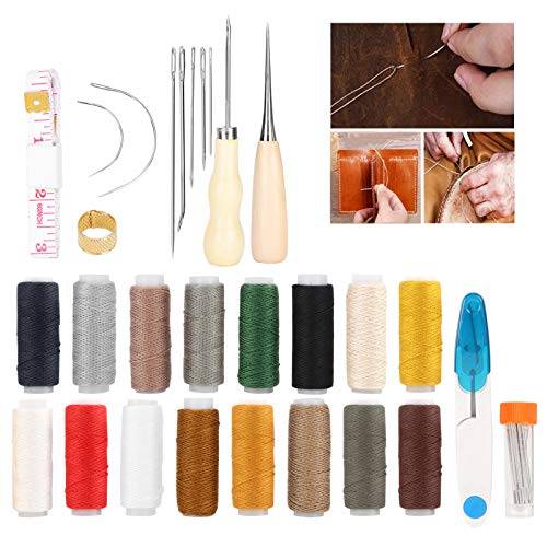Kit de ferramentas para artesanato em couro, kit de costura para artesanato em couro 48 unidades Kit