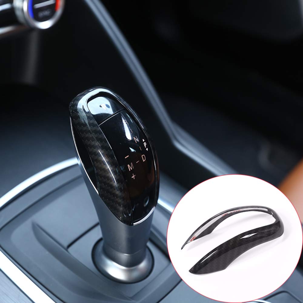 POOIECCarbon Fiber Style Gear Shift Head Cover Sequins Trim, for Alfa Romeo Giulia Stelvio 2017