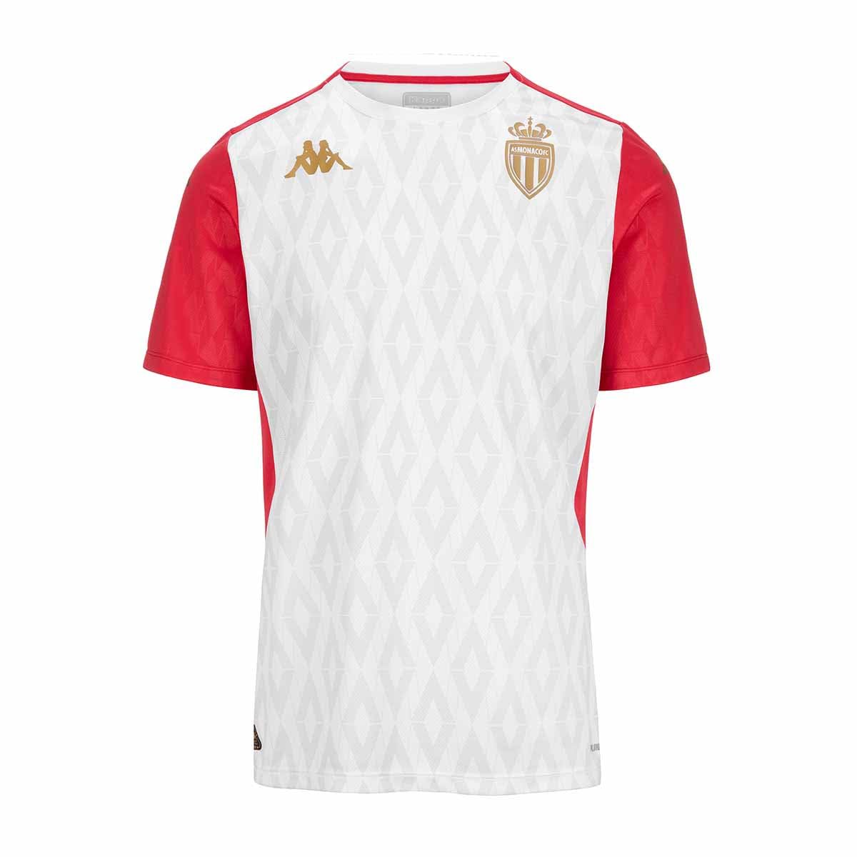Maillot Aboupret Pro 8 AS Monaco Kappa Blanc 6 ans pour Garçon - 5