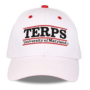 NCAA Maryland Terrapins Unisex NCAA The Game bar Design Hat, White, Adjustable