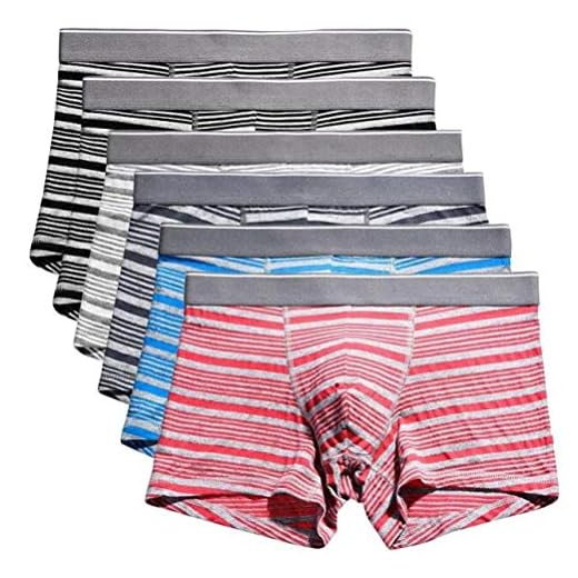Boxershorts män randiga boxershorts män underkläder randiga boxershorts Big Size Boxer (6-pack)