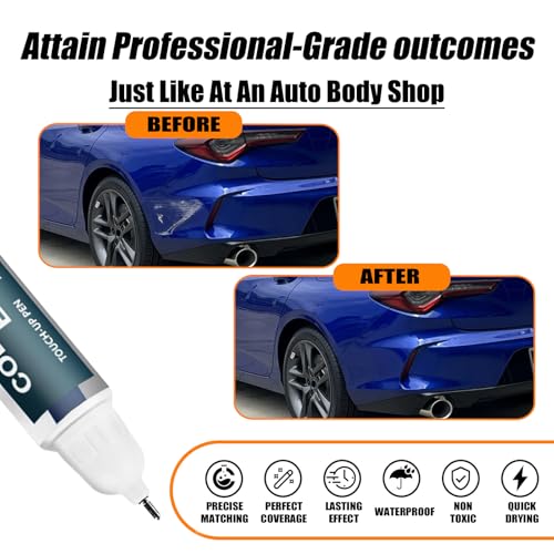 Image of Apex Blue Pearl(B-621P) Touch Up Paint Compatible with Acura, Car Paint Pen Scratch Repair Two-In-One Touch Up Paint, Premium Car Scratch Remover for Deep Scratches