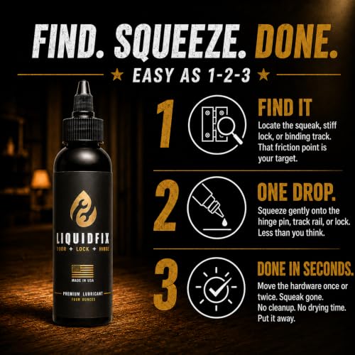 Image of LiquidFix Door, Lock, and Hinge Lubricant | 4 oz Dropper - 2 Pack