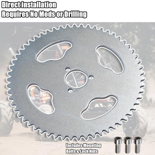 Image of JNDO 58T Rear Sprocket 35 Chain Steel Jackshaft Sprocket for Phatmoto Dirt Pit Bikes Go Karts & ATV