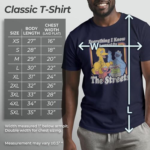 Sesame Street Everything I Know I Learned on the Streets Adult Graphic Tee by Fifth Sun - Used condition - Image 5