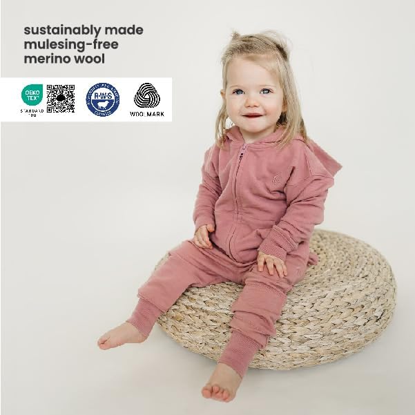 Woolino Merino Wool Kids Hoodie with Pockets - Ultra-Soft Zip-Up Hoodie for Boys & Girls - Breathable &Temperature Regulating - Image 3