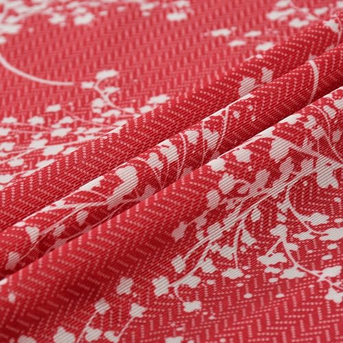 Image of Floral Printed Home Decor Curtains for Living Room, Bedroom Doors and Windows Panel, Parda, Eyelets Hanging, Maroon, 4 x 7 Feet, 1 Piece