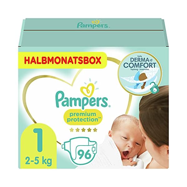 Pampers Baby Windeln Größe 6 (13-18kg) Premium Protection, 120 Stück, MONATSBOX & Aqua Pure Baby Feuchttücher, 864…