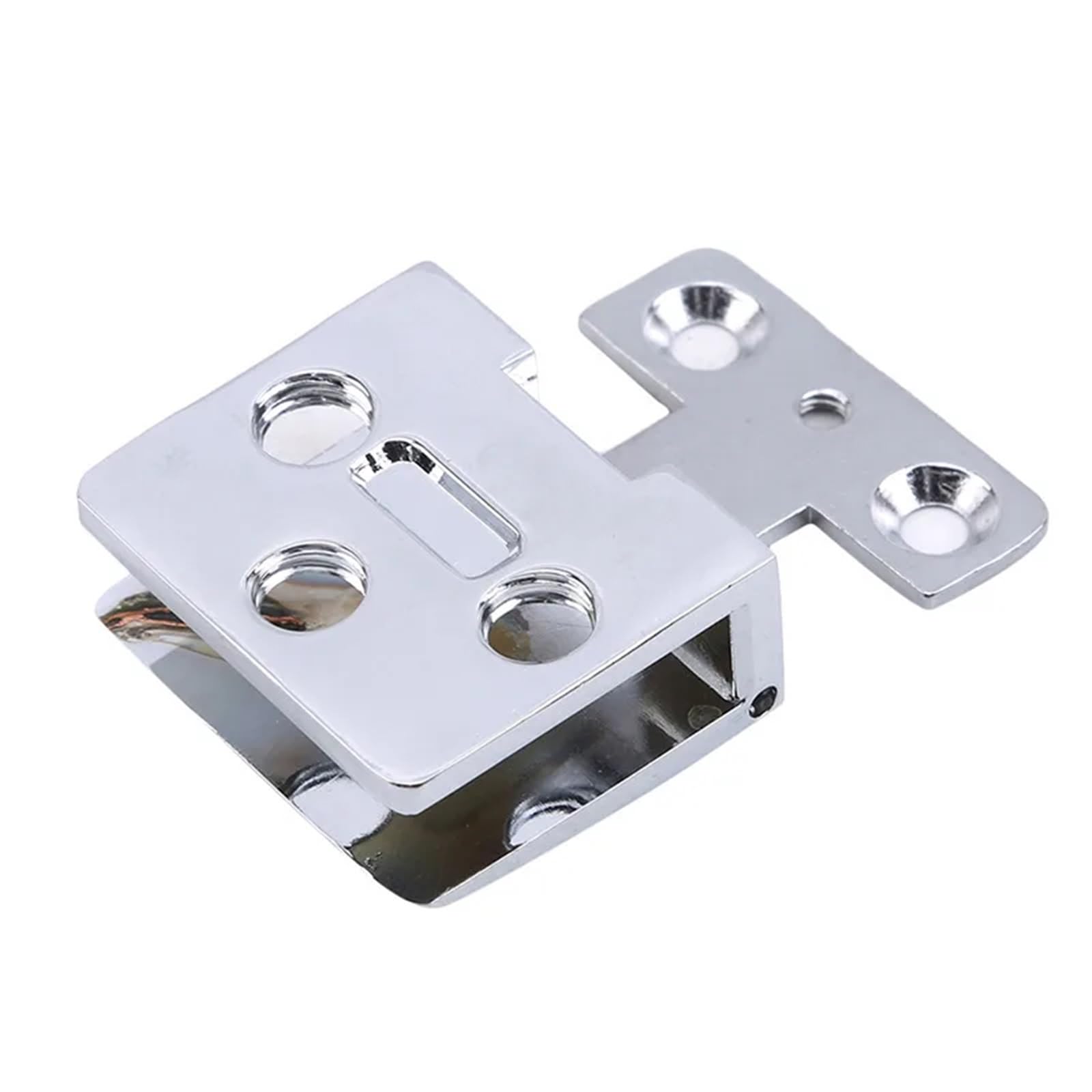 Cnyuon One Color 4 Pcs Stainless Steel Glass Door Hinge Clamps For Wine Cabinet Bread Cupboard Gate 5 9Mm Thickness Heavy Duty Hardware For Glass Door(For 4-5Mm Glass)