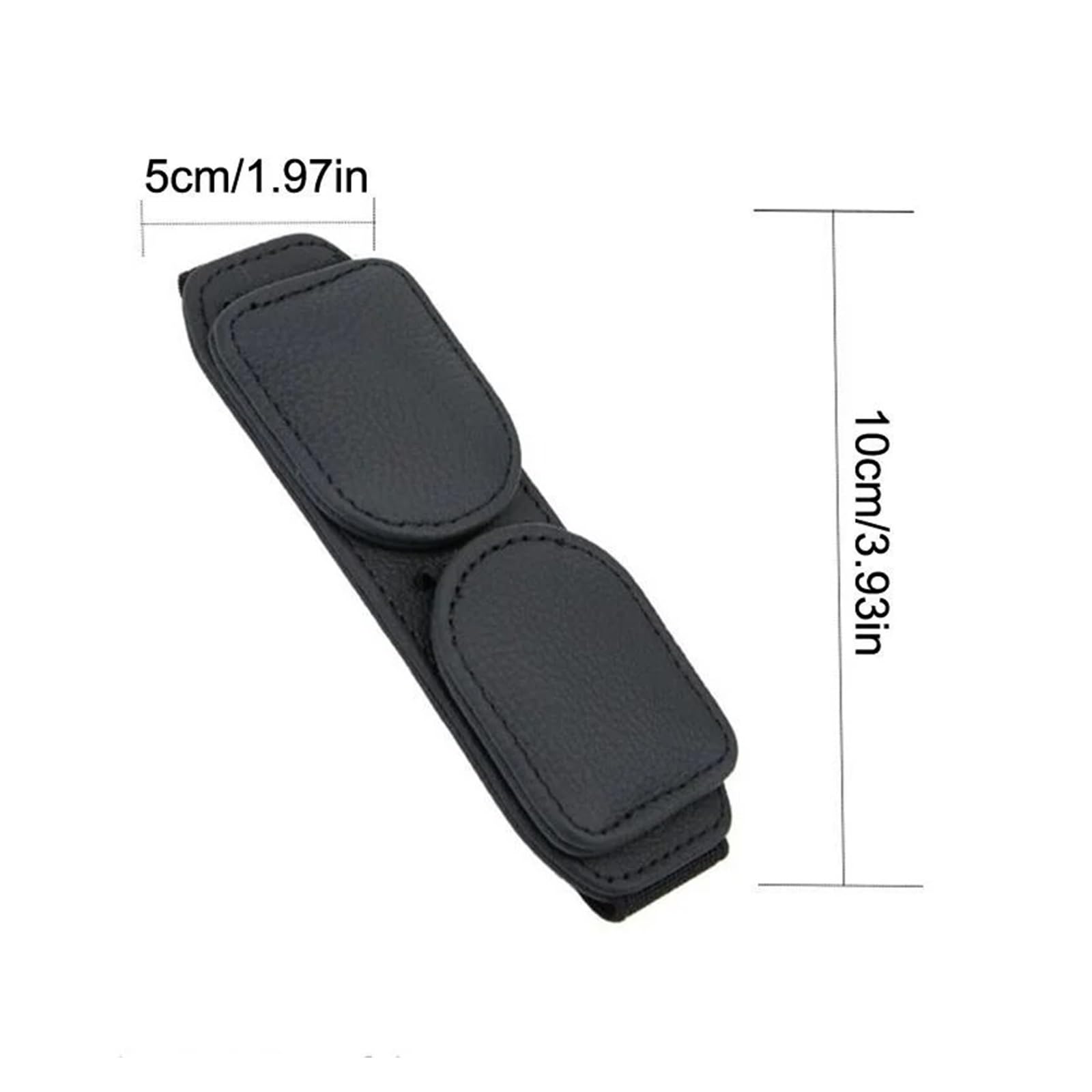 Porta Occhiali Interno Auto Supporto per Occhiali da Sole per Visiera Dell'auto Clip per Gancio per in Pelle Magnetica per Accessori(Beige)