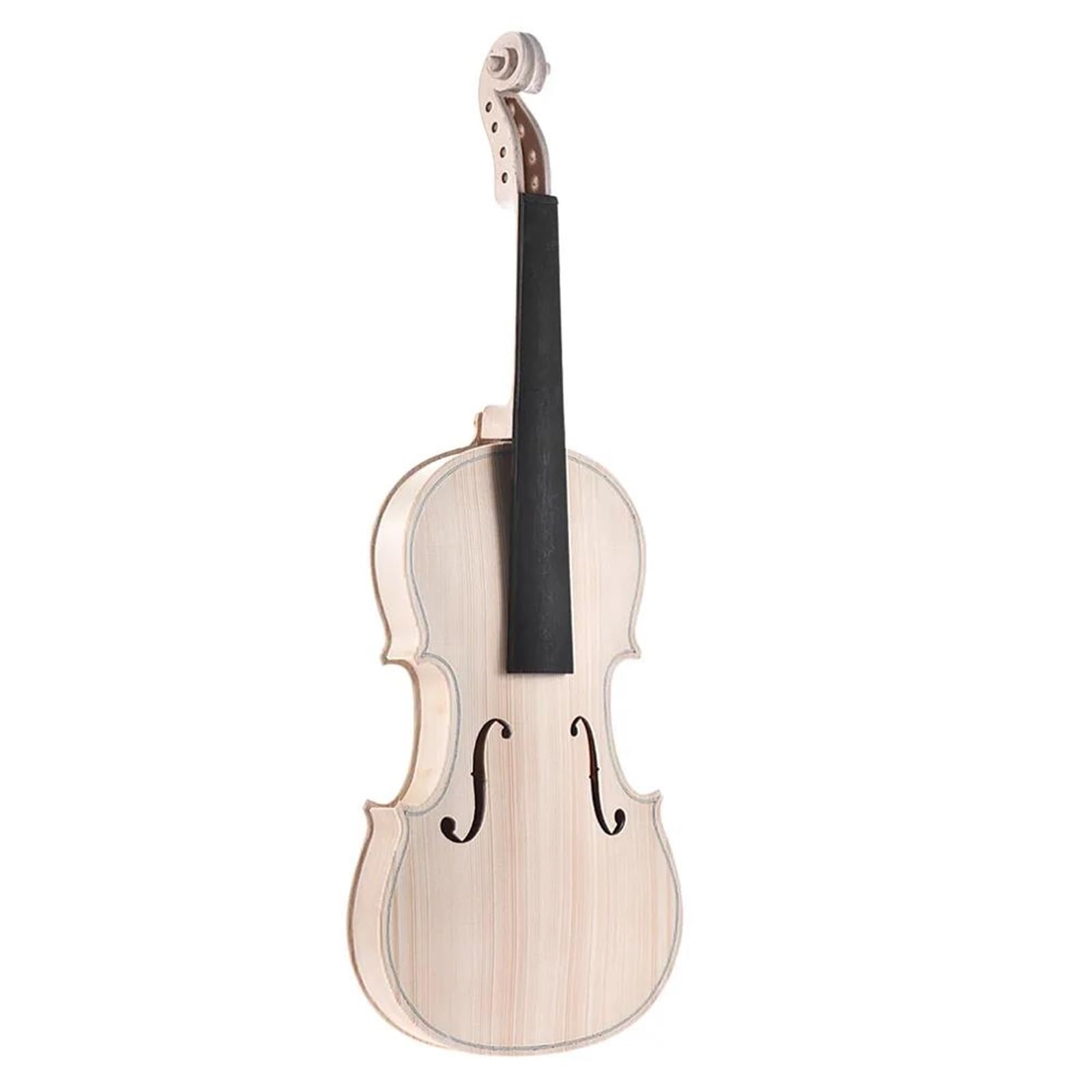 Kit Di Violino A Grandezza Naturale 4/4 Fai Da Te Fatto A Mano Violino Acustico In Legno Massello Naturale Con Pannello In Abete Rosso E Fondo In Acero(Ebony)