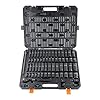 VEVOR Juego de llaves de impacto de 1/2″, 65 piezas SAE 3/8″ a 1-1/4″ y métrico 0.394-0.945 in, acero de aleación Cr-V de 6 puntos para reparación automática, marcas de tamaño fáciles de leer,