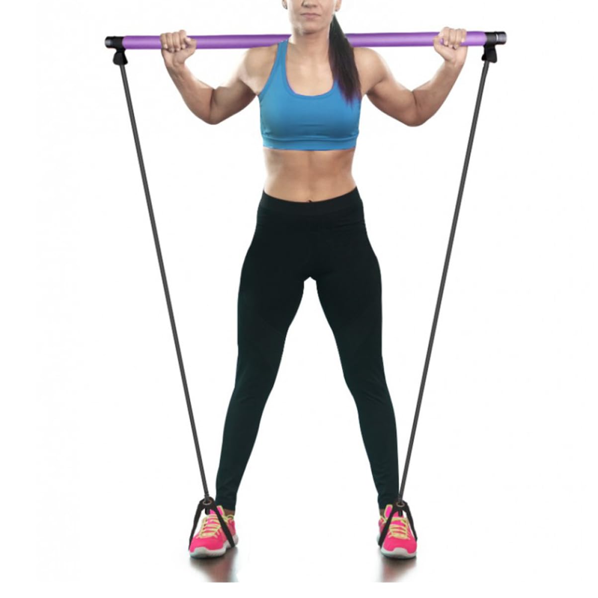 Yardwe Yoga Training Rod for Fitness Multifunctional Muscle Puller for Men Women Durable Resistance Bar for Home Workouts Body Sculpting