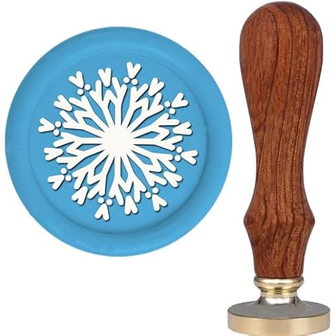 Christmas Snowflake Wax Seal Stamp,Merry Christmas Snowflake Sealing Wax Stamp for Christmas New Year Letters Envelopes Cards Sealing Decoration(Snowflake Stamp) Cover
