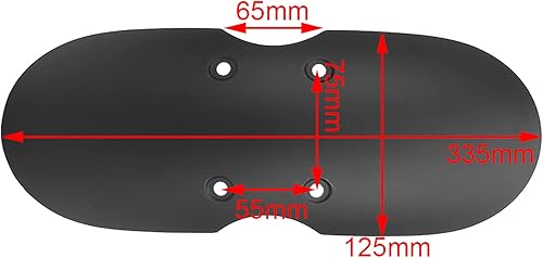 Miniatura 5 de Guardabarros para motocicleta, ABS delantero para T1 21-216 (negro mate)
