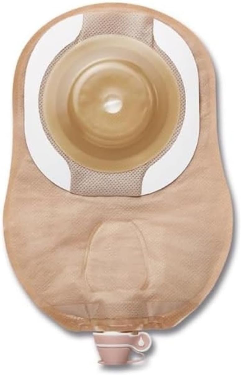 Hollister 84138 CeraPlus Soft Convex 1-Piece 9” Urostomy Pouching System, Cut-to-Fit 1-1/2”, Ultra-Clear, 5 Pack, Multiple Built-in Chambers