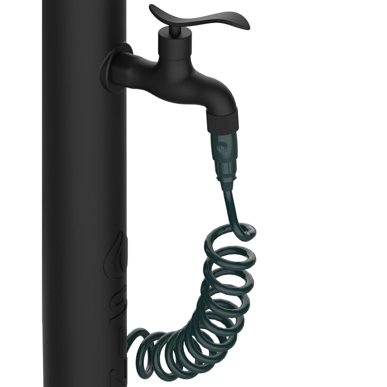 Sined Fuente Jardín Exterior con Conexión Lateral Pro En Negro con Manguera De 75m Ideal para Piscinas Jardines y Expacios Exteriores Fuente De Jardín para Exterior Negra