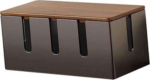 Miniatura 7 de Protector Floor Cable Organizer, Fashionable Wooden Cord Hider Desk Organizer for USB Hubs Home