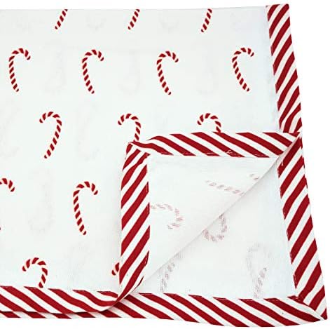 SARO LIFESTYLE Peppermint Design Candy Cane Print Table Runner, 16" x 72", Red image 5