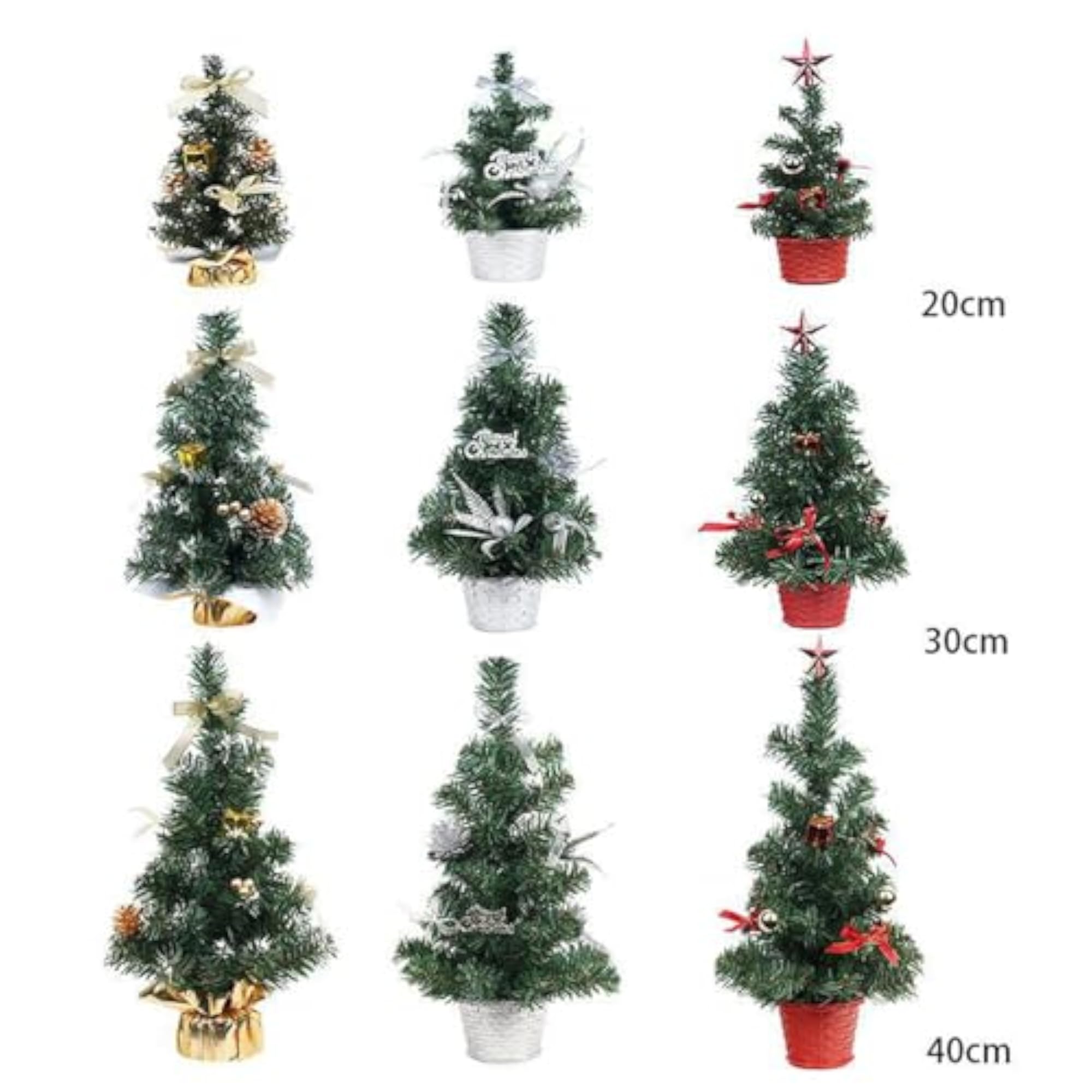 16inch Mini Christmas Tree for Fireplace Shelf, Silver