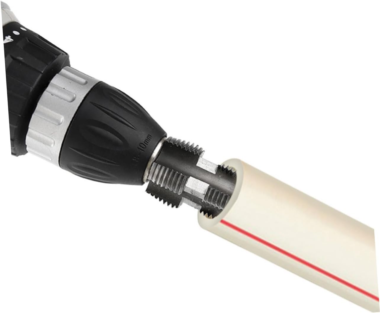 PVC Pipe Threading Tool Set for Electric Drill Compact and Lightweight Water Threader Ergonomic Design for RV and Kitchen Water Pipes