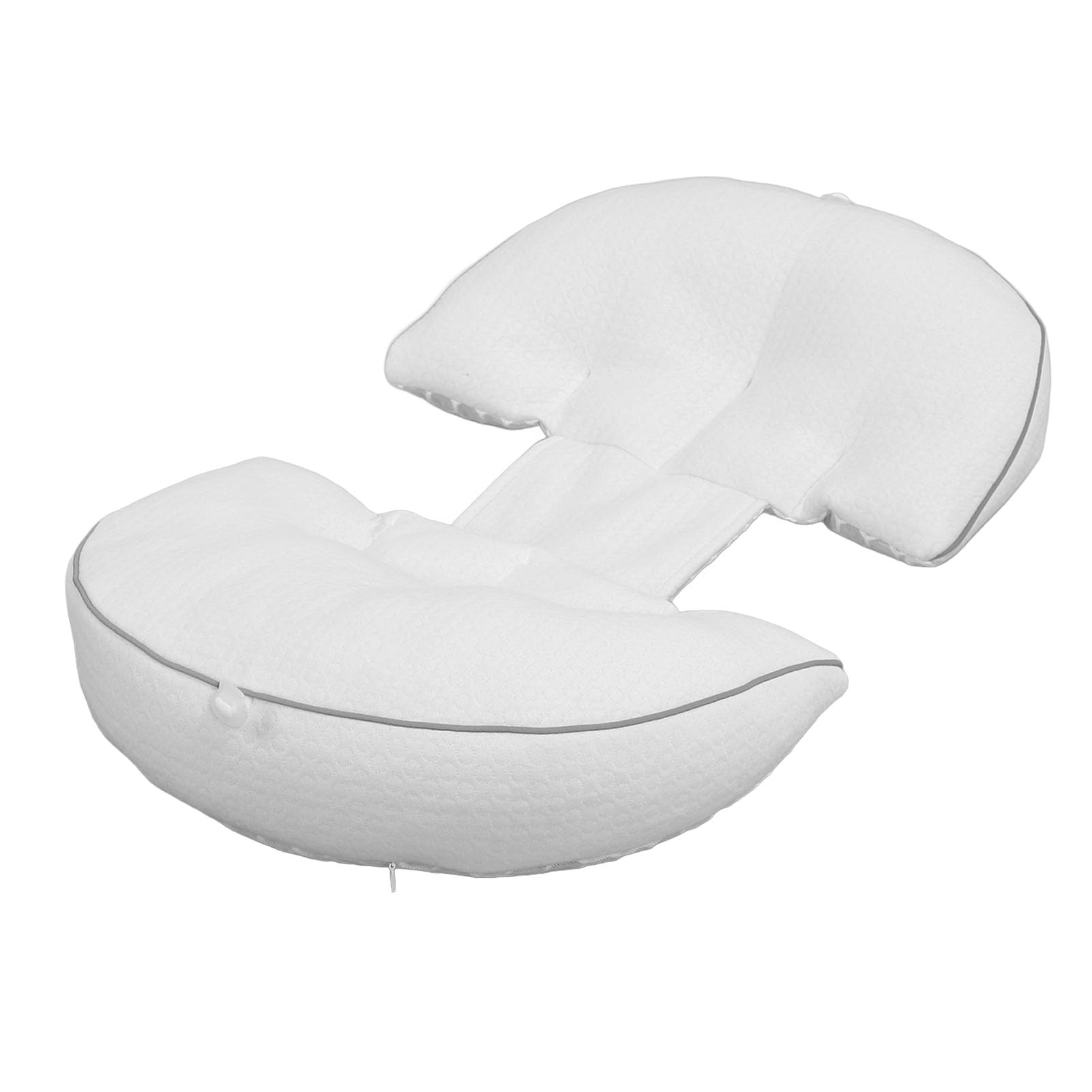 Cuscino per Gravidanza Laterale Regolabile Cuscino per maternità Morbido e Traspirante Supporto per Donne Incinte per Gravidanza a Forma di U di Scarsa qualità del Sonno (WHITE)