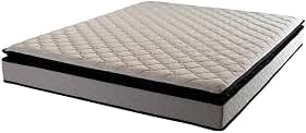 Hellen Titanium Colchão de Casal com Molas Ensacadas e Pillow Top, Cinza com Preto, 188x138x24cm, Espuma D28, Suporta até 90kg