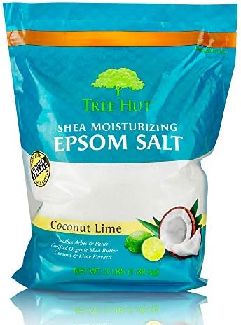 Tree Hut Shea Moisturizing Epsom Salt Coconut Lime,3Ibs,Ultra Hydrating Epsom for Nourishing Essential Body Care
