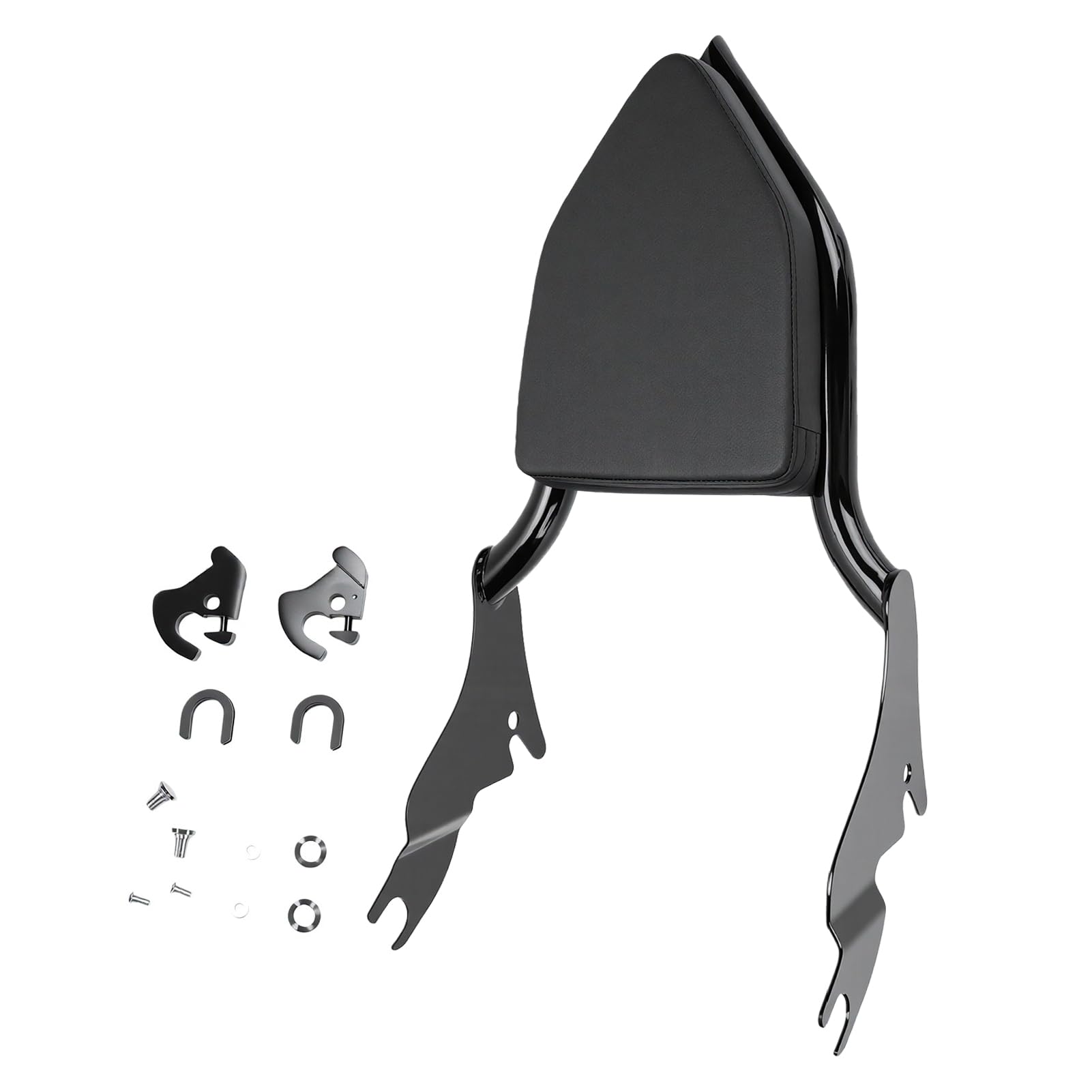Tnfeeon Respaldo Trasero Desmontable para Motocicleta con Cojín de Cuero PU Transpirable y Revestimiento Impermeable para Touring Electra Glide FLHR FLHX FLHT FLTR 2009-2025