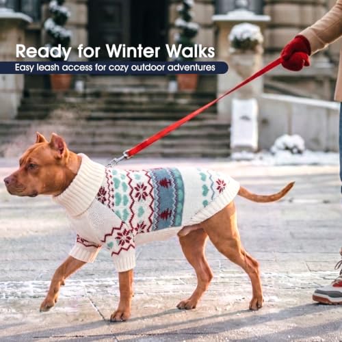 Image of IECOii Warm Dog Sweater, Turtleneck Knitted Winter Clothes for Cold Weather