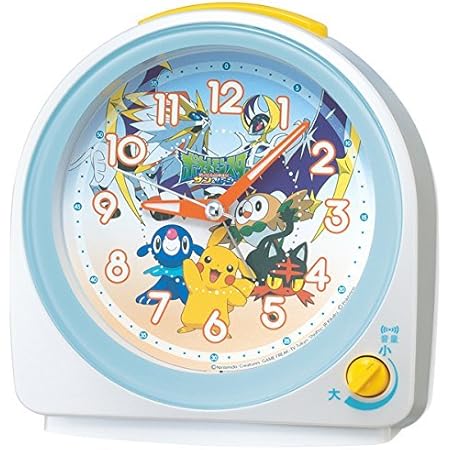 Amazon Co Jp セイコークロック Seiko Clock ポケットモンスター クォーツ目覚まし時計 Cq149w 音量調節 ライト付き ポケモン アナログ ホーム キッチン