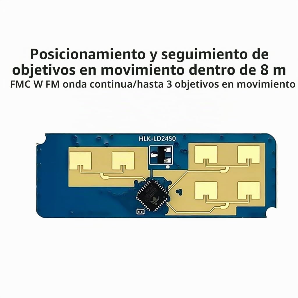 JMT HLK-LD2450 - Sensor de trayectoria de 24 GHz ISM Smart Home Human Movement Tracking Ra·DAR Módulo de inducción Distancia Ángulo Medición de velocidad (5 piezas)