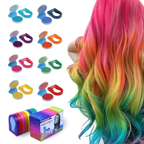 TALLSOCNE Hair Chalk for Kids – 8-Color Non-Sticky Washable Hair Dye for Kids – Hair Chalk for Girls with...