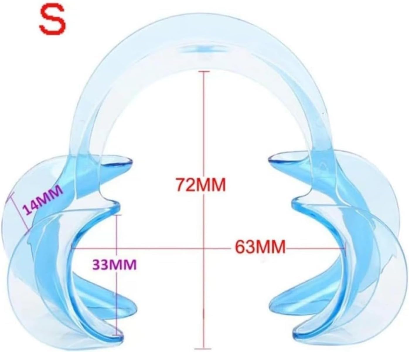 マウスオープナー 口開ける器具Cシェイププラスチックチークリトラクタークリアデンティストリーデンタルツールマウスガード用歯のホワイト