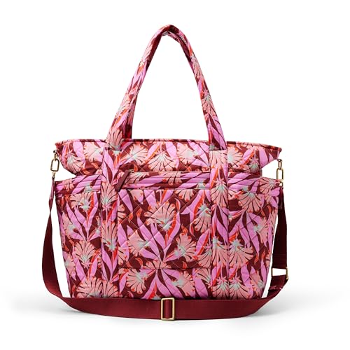 Bolso de viaje acolchado de algodón para mujer miniatura 1