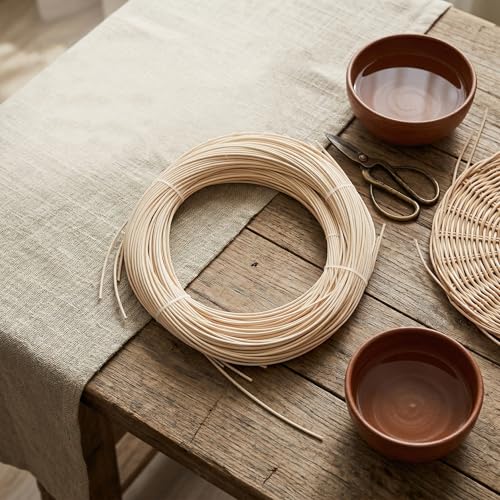 Ratán natural de 40 metros beige y resistente al clima para restauración 5
