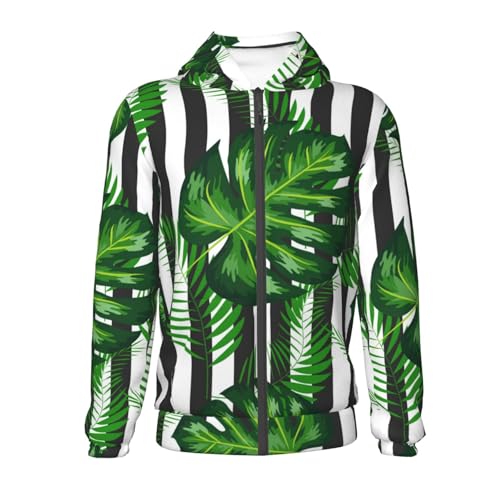 Palm Greenery Kid Hoodies Boys Zip Up Sweatshirts Girls Pullover with Pocket2