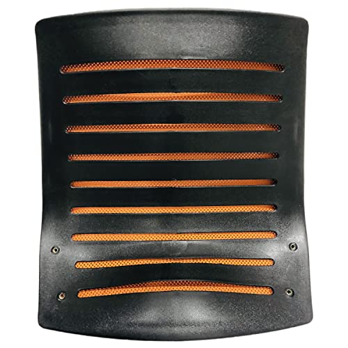 Image of GOYALSON Office Chair Visitor revolving Chair Spare Parts Accessories Net Back with nut Bolts and Key fit to Every Chair (Orange)
