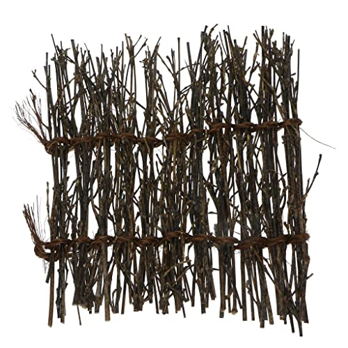 MERIGLARE 2X Cerca de Jardim Divisória Borda Divisória de Bambu Latte Cana Varas Rolo 30x11cm