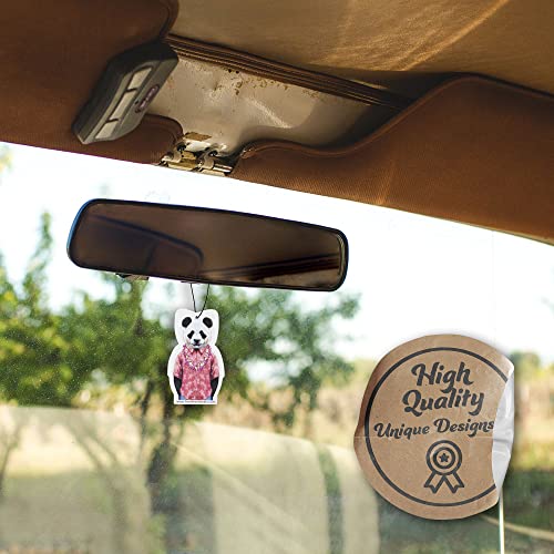 Image of Panda Car Air Freshener 4 Pack Scented With Premium Oils By Fresh Fresheners (4 Pack)
