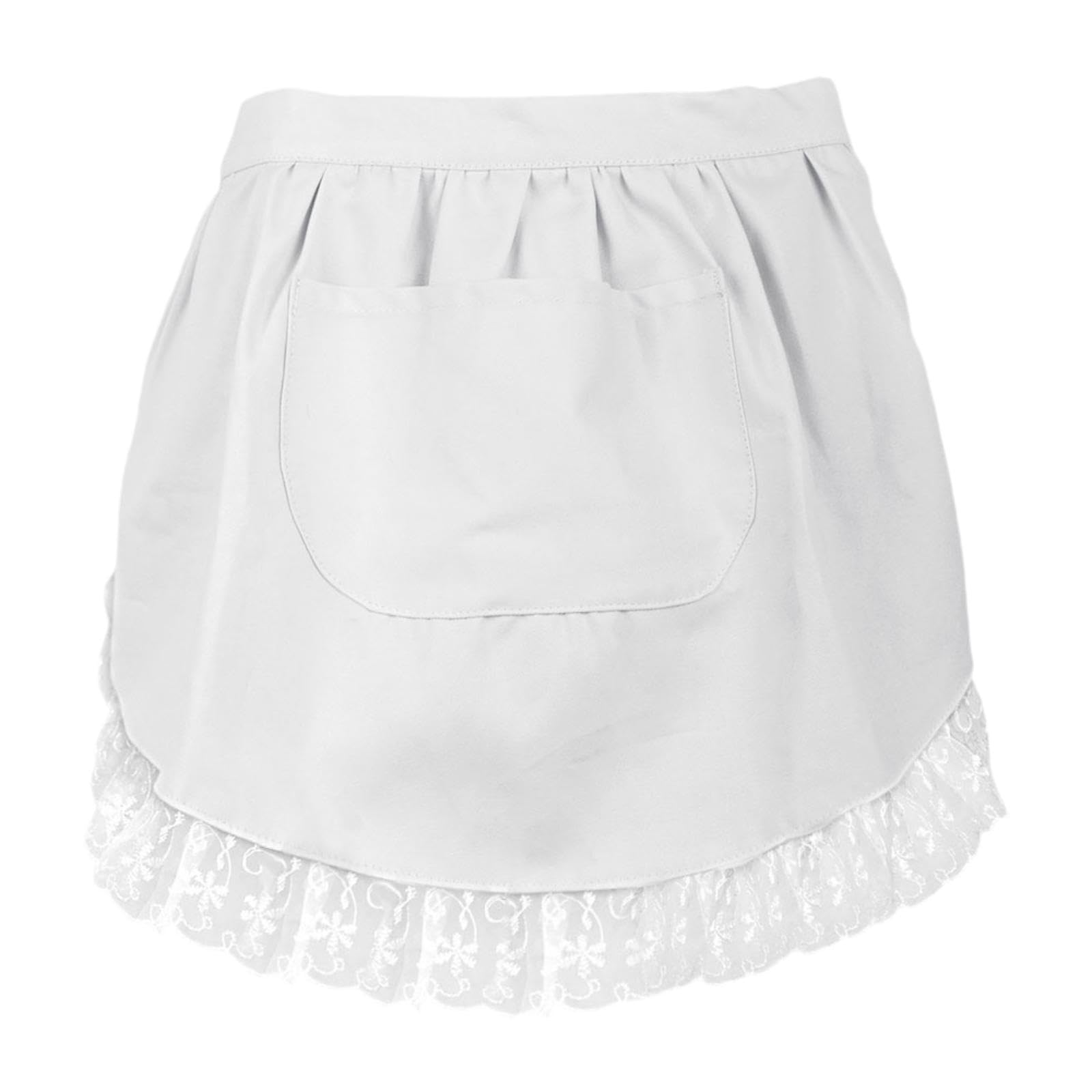 Tablier de cuisine avec poche style mignon et court blanc rockible