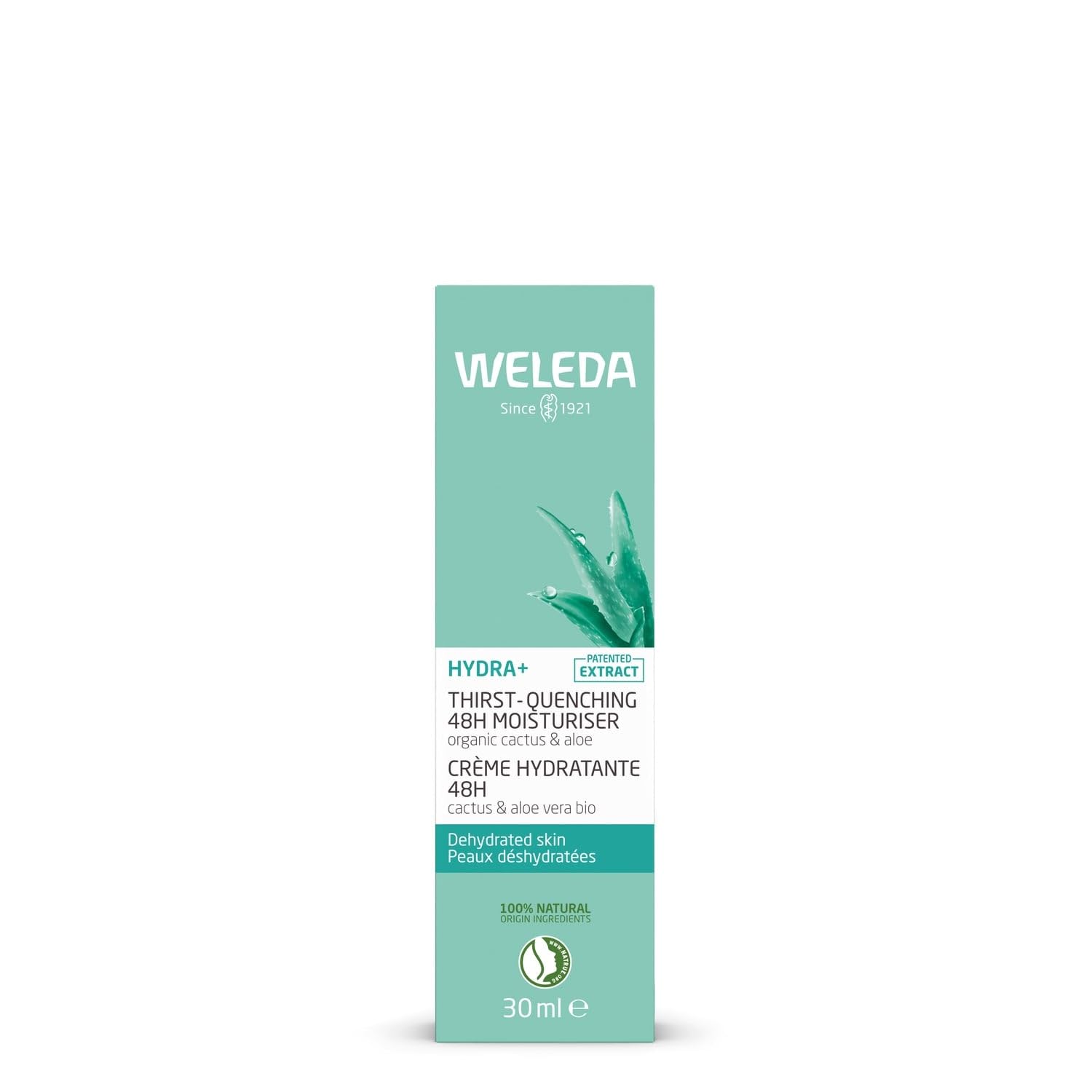 Hydratation intense et durable pour peaux déshydratées avec WELEDA Crème Visage Figue de Barbarie et Aloe Vera Bio 30mL - Lot de 2