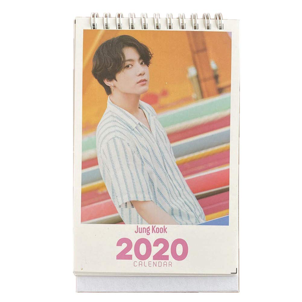Youyouchard BTS Bangtan Boys Photo Small Desk Calendar 2020, BTS 2020 Table Calendar, Nice Gift for BTS Army(06. Jungkook)