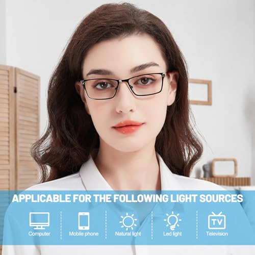 Image of OCCI CHIARI Blue Light Glasses for Men Women Non Prescription Glasses Metal Eyewear Full Rim Optical Frame