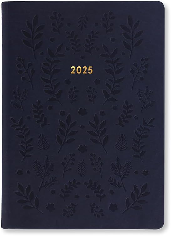 Letts of London Woodland A6 week to view 2025 diary - navy